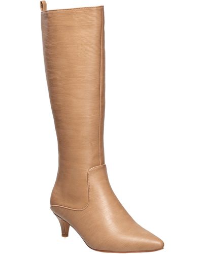 French Connection Darcy Kitten Heel Boot - Brown