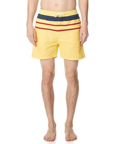 Solid & Striped The Classic Drawstrings Swim Shorts Trunks - Yellow