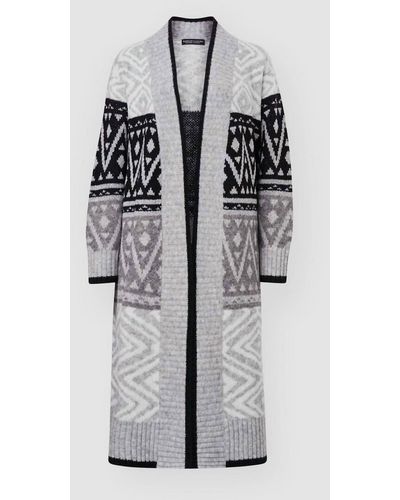 Repeat Cashmere Intarsia Knitted V-neck Cardigan - Gray