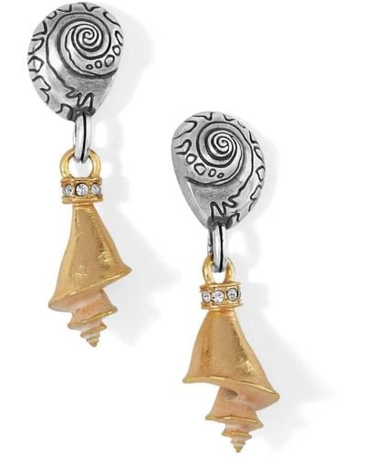 Brighton Shells Duo Post Drop Earrings - Metallic