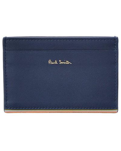 Paul Smith Leather Card Holder - Blue