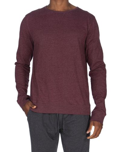 Unsimply Stitched Super Soft Crew Sweatshirt - Purple