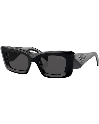 Prada Pr 13zs 1ab5s0 50mm Cat-eye Sunglasses - Black