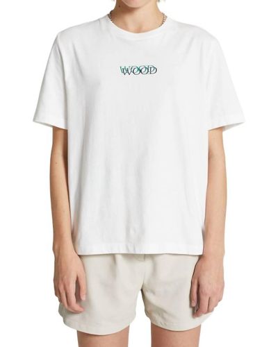 WOOD WOOD Alma Logo T-shirt - White