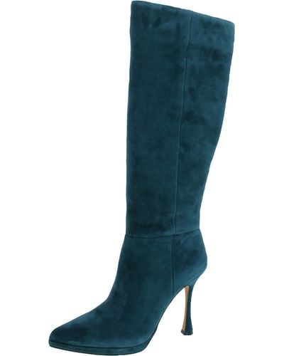 Vince Camuto Peviolia Suede Pointed Toe Knee-high Boots - Green