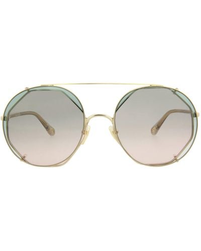 Chloé Round-frame Metal Sunglasses - Gray
