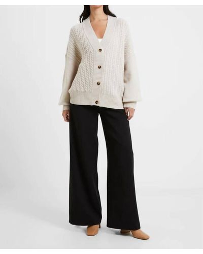 French Connection Babysoft Cable Knit Cardigan - White