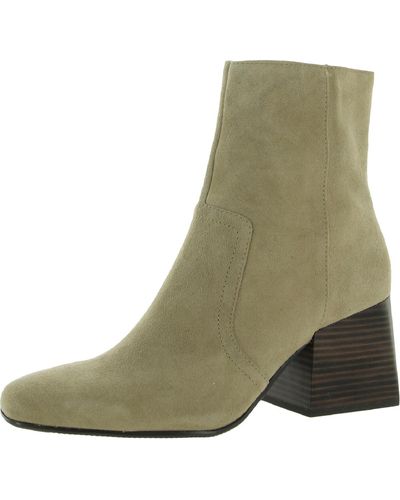 Aqua College Tora Suede Booties Ankle Boots - Green
