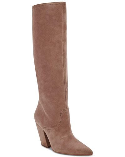 Dolce Vita Nathen Suede Pointed Toe Knee-high Boots - Brown
