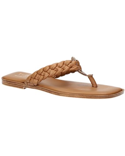TUSCANY by Easy StreetR Coletta Leather Thong Sandals - Brown