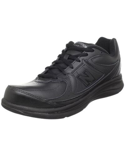 New Balance 577 Signature Lace-up Walking Shoes - Black