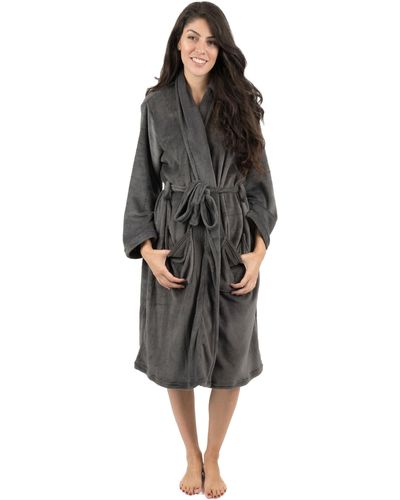 Leveret Fleece Robe - Black
