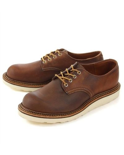 Red Wing Work Oxford Round Toe Shoes - Brown