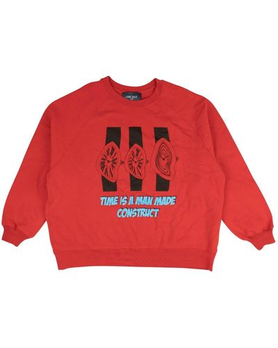 LOST DAZE Time Crew Pullover Sweatshirt - /blue - Red