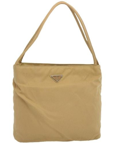Prada Tessuto Synthetic Tote Bag (pre-owned) - Natural