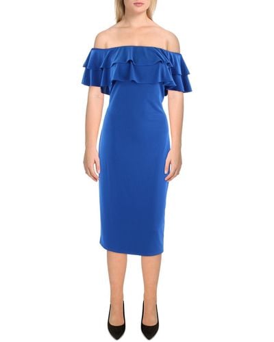 Lauren by Ralph Lauren Semi-formal Knee-length Cocktail And Party Dress - Blue
