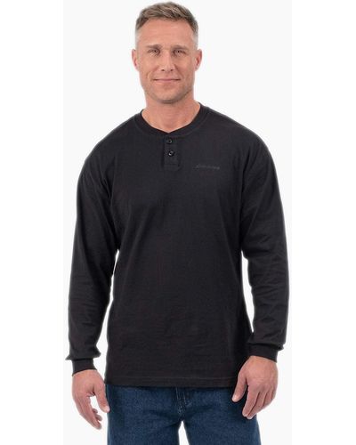 Dickies Long Sleeve Henley T-shirt - Black