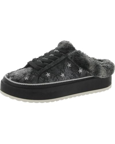 Dr. Scholls Mellow Mule Faux Fur Lined Slip On Casual And Fashion Sneakers - Black