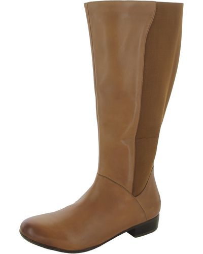 Trotters Misty Wide Shaft Riding Knee-high Boots - Brown