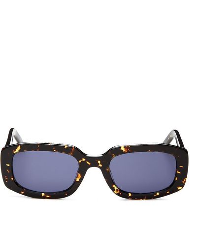 KENZO Tortoise Fashion Rectangle Sunglasses - Blue