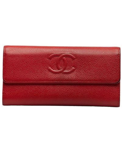 Chanel Leather Wallet (pre-owned) - Red