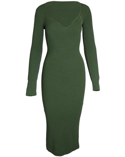 Khaite Alessandra Midi Dress - Green