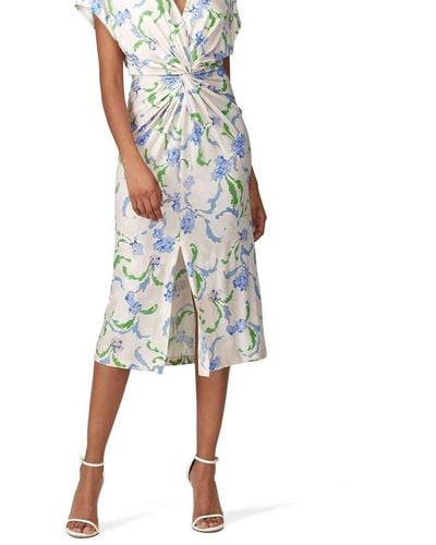 Prabal Gurung Brushstroke Floral Twist Dress In Multicolored