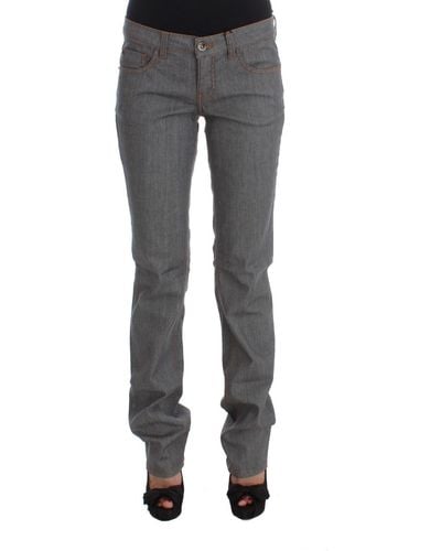 CoSTUME NATIONAL Gray Cotton Regular Fit Denim Jeans
