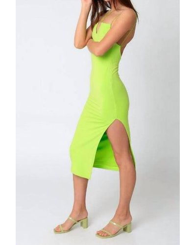 Olivaceous The Summer Orchard Knit Midi Dress - Green