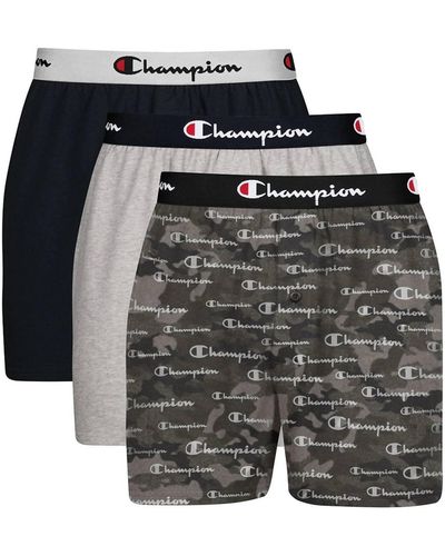 Champion 3-pack Cotton Stretch Boxers - Gray