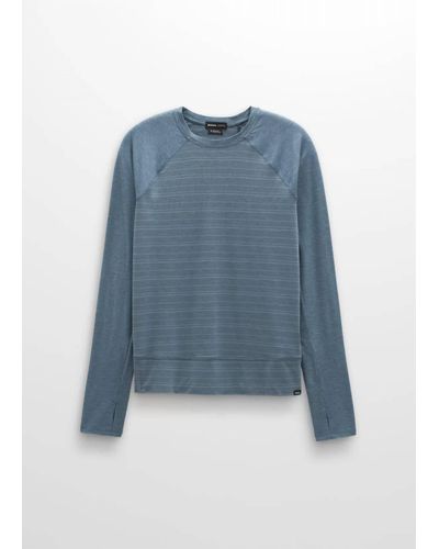 Prana Sol Searcher Long Sleeve Top In Weathered Blue