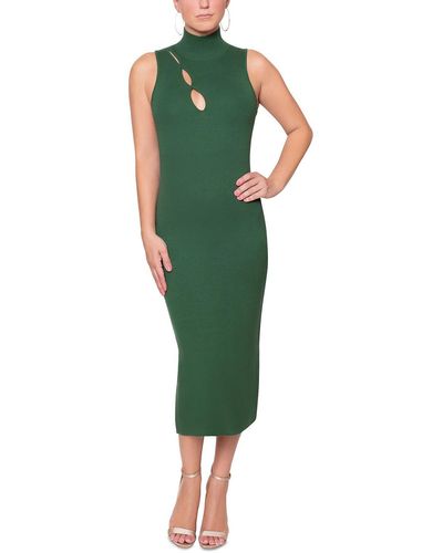 Rachel Roy Mockneck Midi Sweaterdress - Green