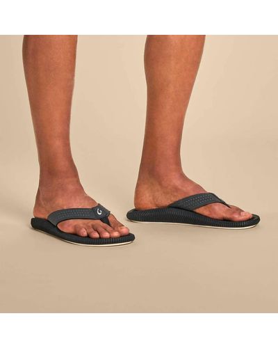 Olukai Ulele Beach Sandals In Black - Brown