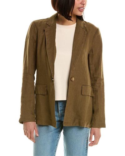 Michael Stars Lottie Linen Blazer - Brown