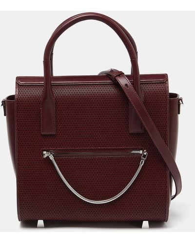 Alexander Wang Burgundy Leather Large Chastity Tote - Purple