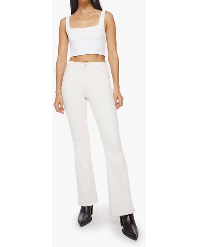 Mother High Waisted Weekender Skimp In Marshmallow - White