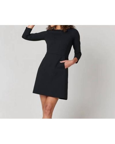 Spanx The Perfect A-line 3/4 Sleeve Dress - Black