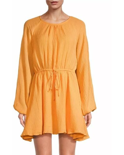 Faithfull The Brand Constance Mini Dress - Orange
