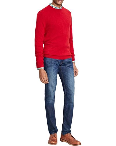 Club Room Cashmere Knit Crewneck Sweater - Red