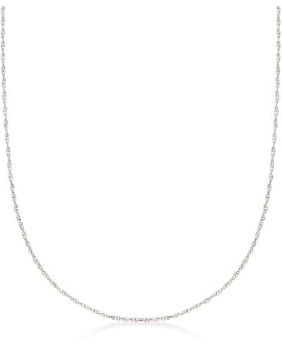 Ross-Simons Italian 14kt White Gold Medium Rope Chain Necklace - Metallic