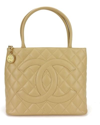Chanel Shopping Leather Tote Bag (pre-owned) - Yellow