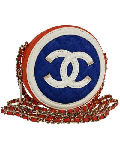 Chanel Mini Matelassé Pony-style Calfskin Shoulder Bag (pre-owned) - Blue