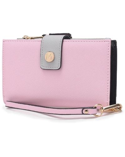 MKF Collection by Mia K Mkf Collection Solene Vegan Leather Wristlet Wallet By Mia K - Pink