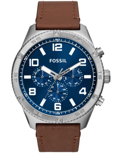Fossil Brox Multifunction, Stainless Steel Watch - Blue