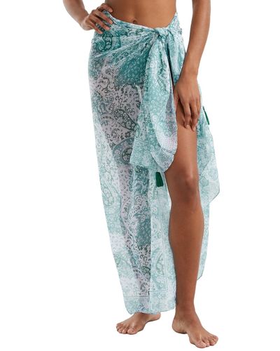 Sunsets Daydream Paradise Pareo Cover-up - Blue