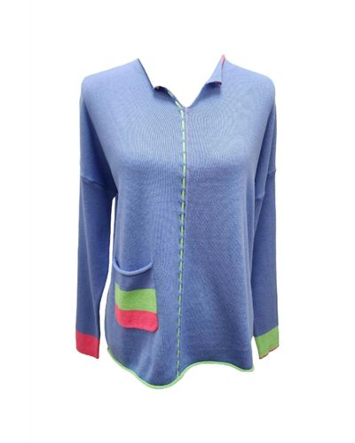 Zaket & Plover Chord Detail Sweater - Blue