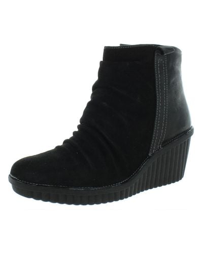 Bionica Destiney Suede Leather Ankle Boots - Black
