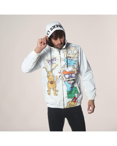 Members Only Chucky Placement Nickelodeon Windbreaker Jacket - White