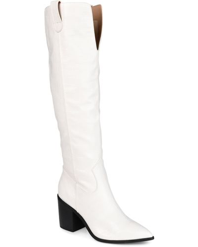 Journee Collection Tru Comfort Foam Extra Wide Calf Therese - White