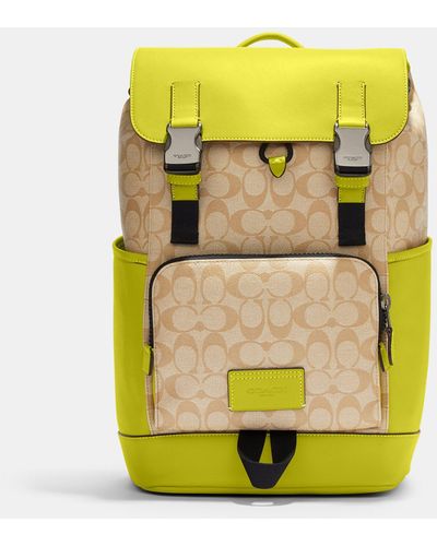 COACH Track Backpack - Yellow